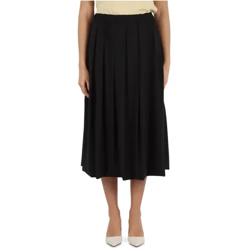 Virgin Wool Pleated Skirt , female, Sizes: M, S - Fabiana Filippi - Modalova