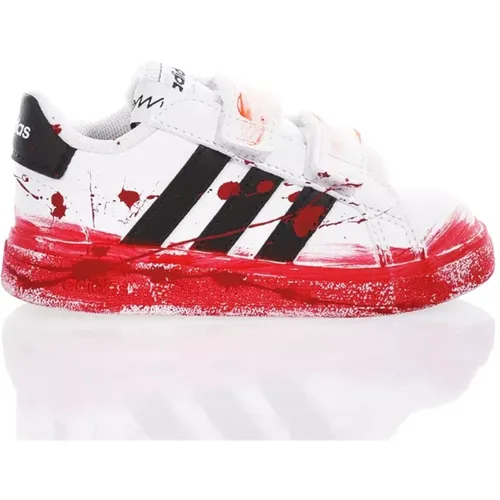 Handgemachte Weiße Rote Sneakers - Adidas - Modalova
