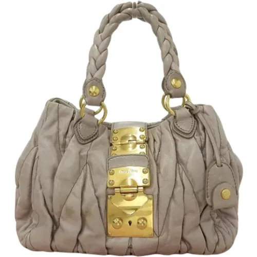 Pre-owned Fabric handbags , female, Sizes: ONE SIZE - Miu Miu Pre-owned - Modalova