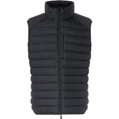 Schwarze Gilet Jacke , Herren, Größe: L - Save The Duck - Modalova