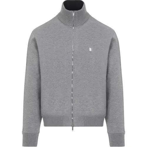 Grey Zip Sweatshirt Stylish Comfortable , male, Sizes: M, L - Givenchy - Modalova