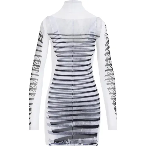 Printed Mesh Mini Dress , female, Sizes: S, XS, M - Jean Paul Gaultier - Modalova