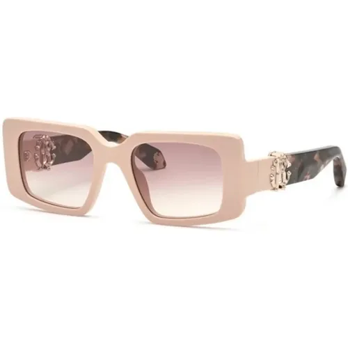 Brown Gradient Sunglasses Full Powder , female, Sizes: 51 MM - Roberto Cavalli - Modalova