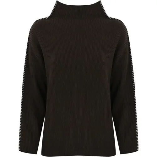 Brauner Boxy Wollpullover , Damen, Größe: M - Max Mara - Modalova