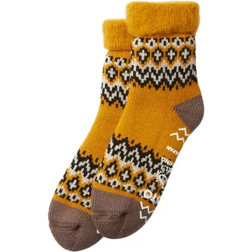 Gemütliche Nordic Room Socks Gelb , Herren, Größe: L - RoToTo - Modalova