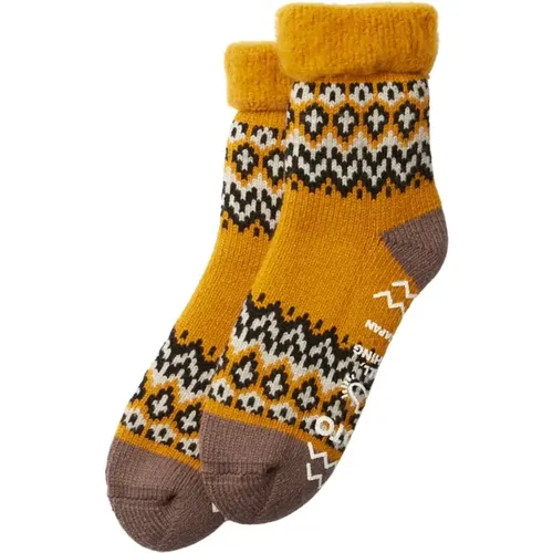 Gemütliche Nordic Room Socks Gelb , Herren, Größe: M - RoToTo - Modalova