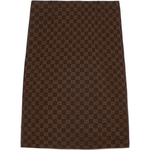 Logo Pattern Skirt , female, Sizes: M - Gucci - Modalova