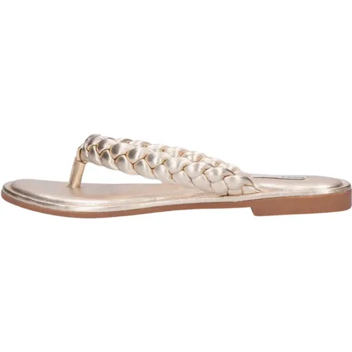 Goldene Geflochtene Slipper Joya , Damen, Größe: 38 EU - Mexx - Modalova