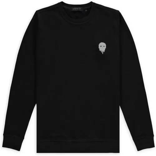 Schwarzer Skull Pullover - Trendy Design - Aspact - Modalova