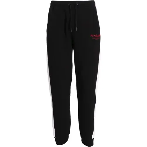 Logo Sweatpants with White Stripe , male, Sizes: XL - Karl Lagerfeld - Modalova