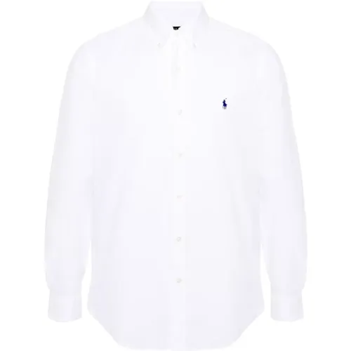 Weiße Seersucker Hemd Klassischer Stil , Herren, Größe: 2XL - Polo Ralph Lauren - Modalova