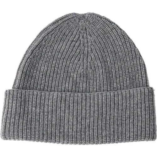 Soft Knit Hat in Medium Grey Melange , female, Sizes: ONE SIZE - Part Two - Modalova