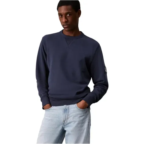 Crew Neck Sweatshirt , Herren, Größe: S - Calvin Klein Jeans - Modalova