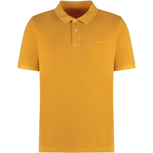 Baumwoll-Polo-Shirt Gerippter Saum , Herren, Größe: M - Gant - Modalova