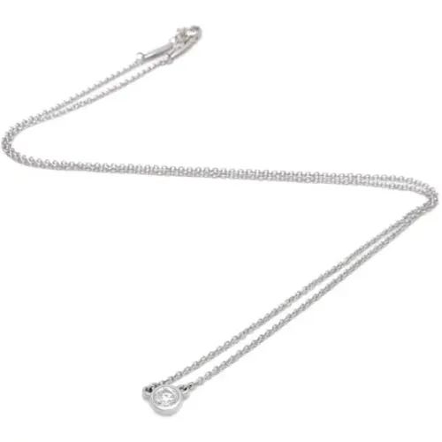 Pre-owned Platinum necklaces , female, Sizes: ONE SIZE - Tiffany & Co. Pre-owned - Modalova