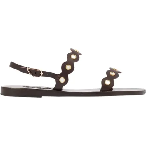 Clio Mirrors leather sandals , female, Sizes: 5 UK, 4 UK, 3 UK - Ancient Greek Sandals - Modalova