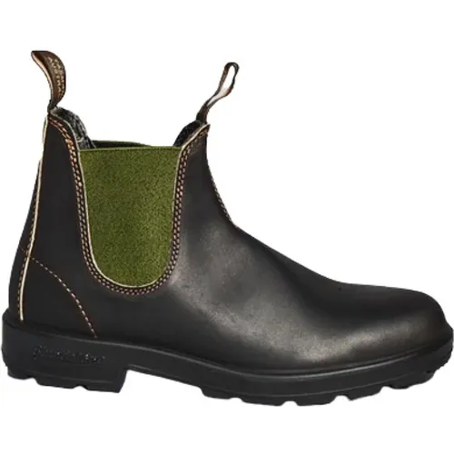 Leather Boot with Green Elastic - Testa di Moro - Size 415 , male, Sizes: 8 1/2 UK, 7 UK - Blundstone - Modalova