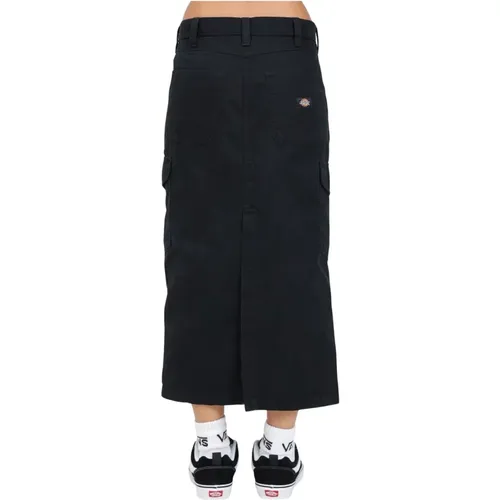 Schwarzer Cargo Midi Rock für Frauen - Dickies - Modalova