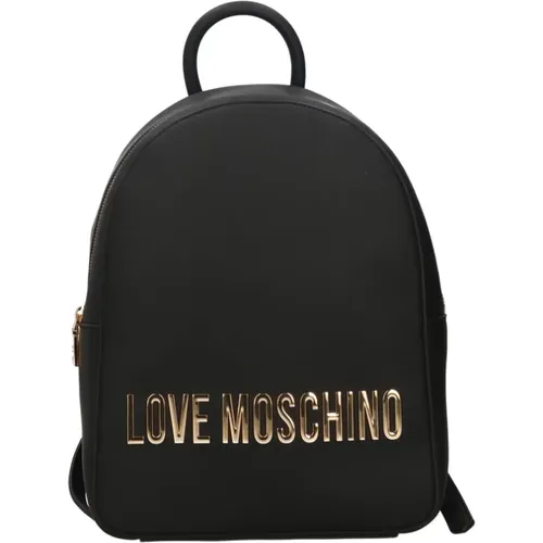 Logo Zip Backpack , female, Sizes: ONE SIZE - Love Moschino - Modalova