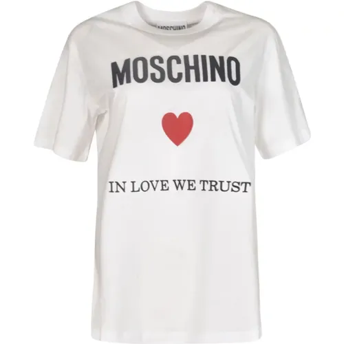 Stylish T-shirts and Polos , female, Sizes: S, XS - Moschino - Modalova