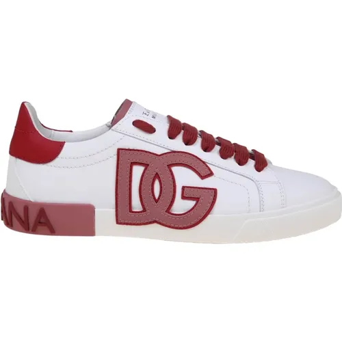 And Red Low Calf Sneakers , male, Sizes: 2 UK, 4 1/2 UK, 3 1/2 UK, 6 UK, 3 UK, 4 UK, 5 UK - Dolce & Gabbana - Modalova