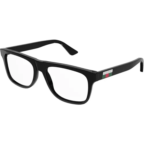 Schwarze Brillengestelle , unisex, Größe: 56 MM - Gucci - Modalova