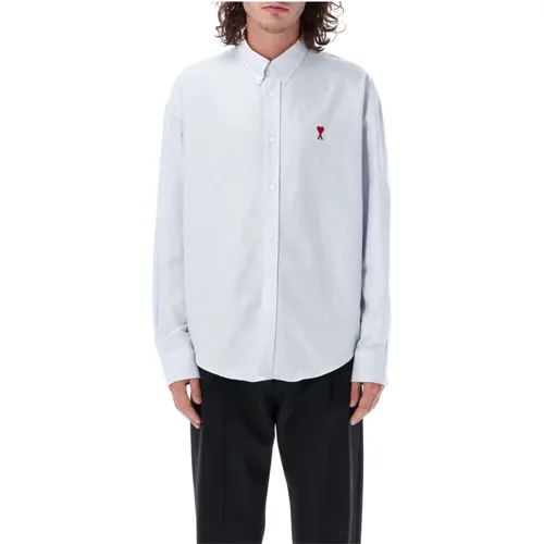 White Light Heart Shirt , male, Sizes: L - Ami Paris - Modalova