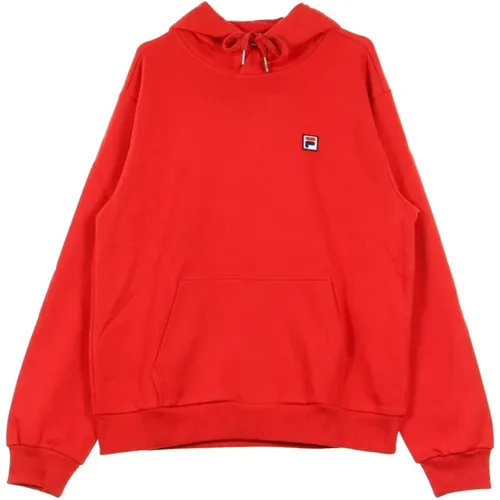 Roter Herren Hoodie , Herren, Größe: M - Fila - Modalova