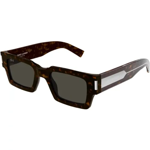 Sunglasses in Havana Color , unisex, Sizes: 50 MM - Saint Laurent - Modalova
