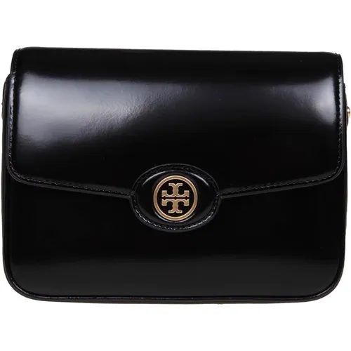 Leather Shoulder Bag with Double T Buckle , female, Sizes: ONE SIZE - TORY BURCH - Modalova