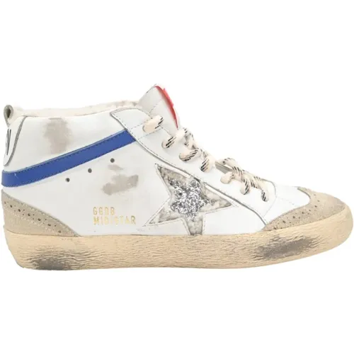 Mid Star Suede Glitter Sneakers , female, Sizes: 6 UK - Golden Goose - Modalova