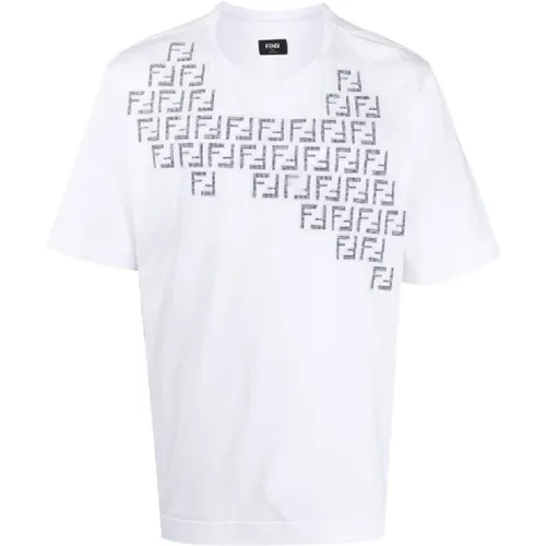 T-Shirts, Stylish Collection , male, Sizes: XL - Fendi - Modalova
