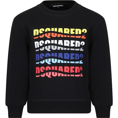 Schwarzer Logo-Print-Sweatshirt - Dsquared2 - Modalova