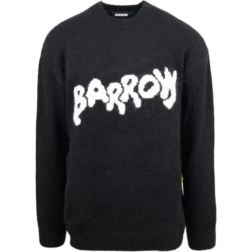 Schwarze Sweaters Loose Fit , Herren, Größe: L - BARROW - Modalova