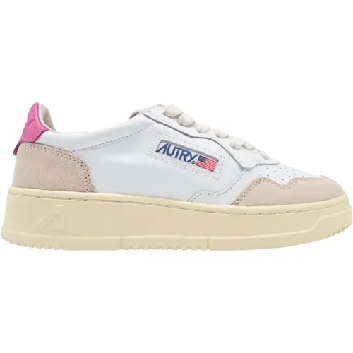 Niedrige Leder-Sneakers Weiß Bubble - Autry - Modalova