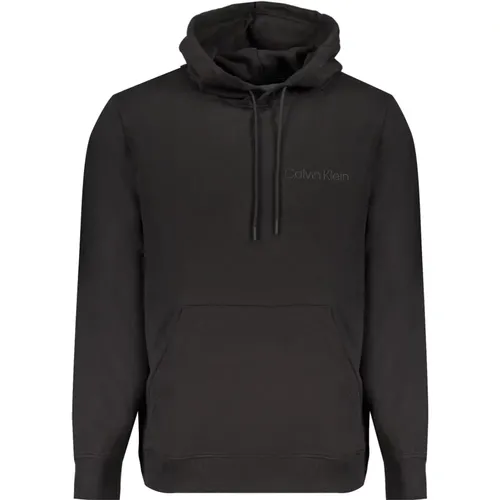 Schwarzer Kapuzenpullover mit Logodruck - Calvin Klein - Modalova