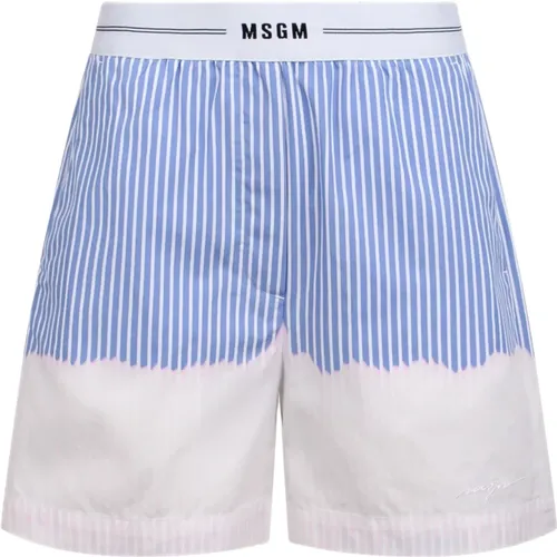 Poplin shorts , female, Sizes: XS - Msgm - Modalova