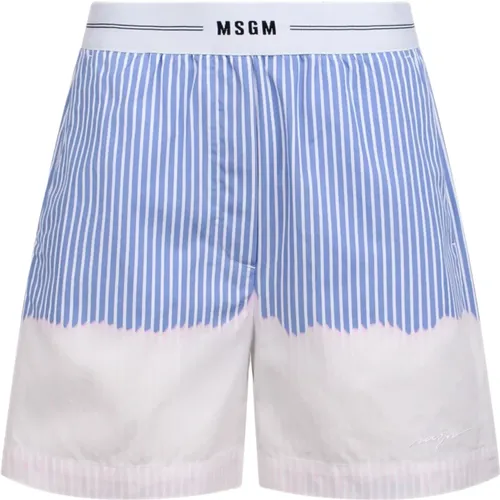 Poplin shorts , female, Sizes: XS, S - Msgm - Modalova