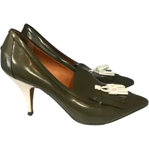 Pre-owned Leather heels , female, Sizes: 7 UK - Celine Vintage - Modalova