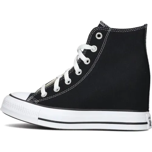 Schwarze Keilabsatz-Sneaker für Frauen , Damen, Größe: 37 EU - Converse - Modalova