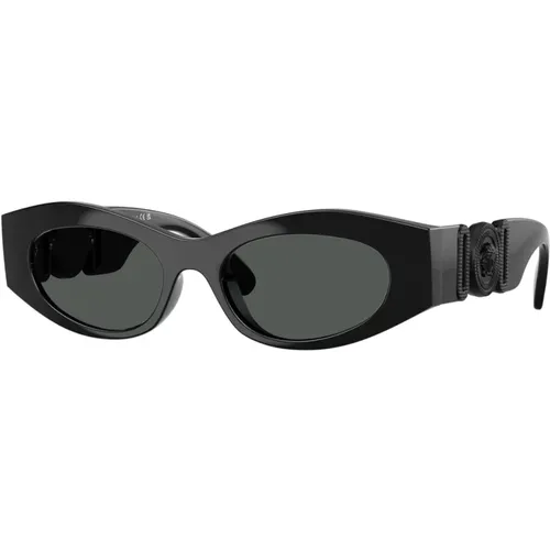 Frame Dark Grey Lens Sunglasses , unisex, Sizes: 51 MM - Versace - Modalova