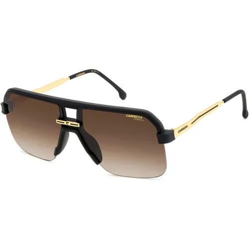 Matte Black/Brown Shaded Sonnenbrille , Herren, Größe: 63 MM - Carrera - Modalova