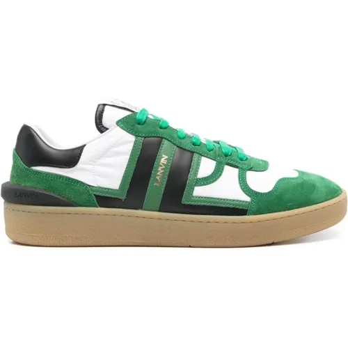 Grüne Sneakers mit Lederdetails , Herren, Größe: 42 EU - Lanvin - Modalova