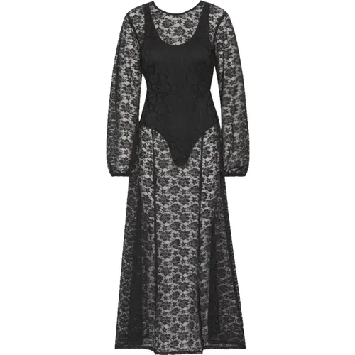 Lace Maxi Slit Dress , female, Sizes: XS - Rotate Birger Christensen - Modalova