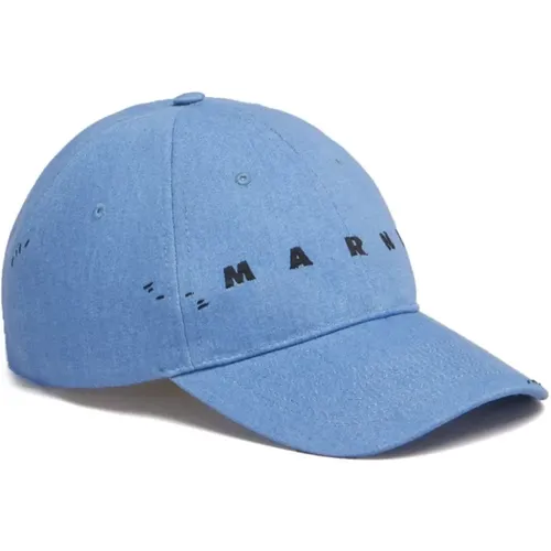 Blaue Bucket Hat , Herren, Größe: L - Marni - Modalova
