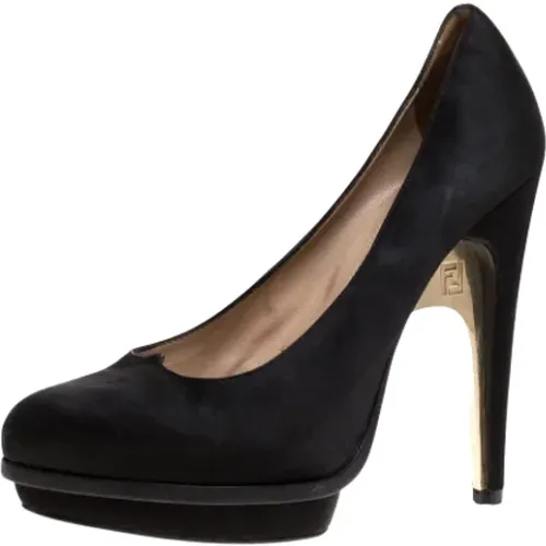 Pre-owned Satin heels , female, Sizes: 7 UK - Fendi Vintage - Modalova