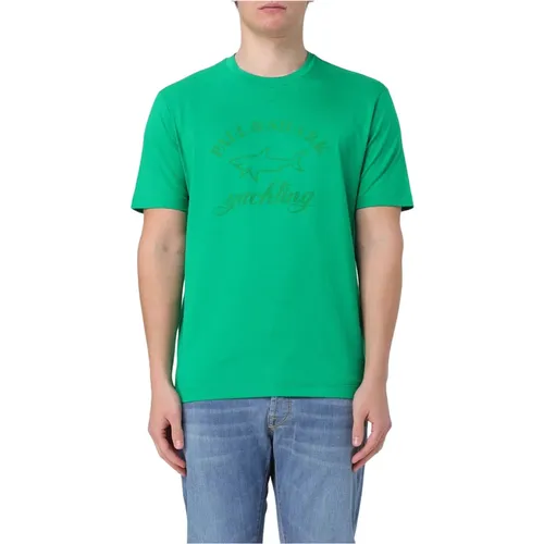 Baumwoll T-Shirt Klassischer Stil , Herren, Größe: S - PAUL & SHARK - Modalova