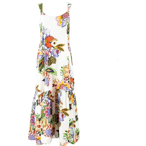 Flounce Hem Cotton Silk Dress , female, Sizes: XS - ETRO - Modalova