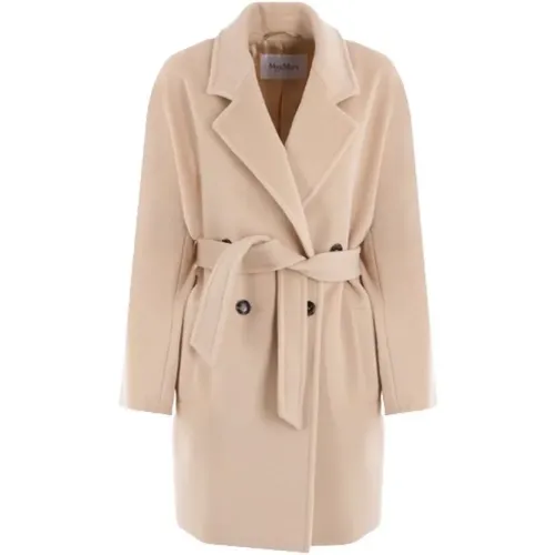 Double-Breasted Wool and Cashmere Coat , female, Sizes: XS, S, 2XS - Max Mara - Modalova