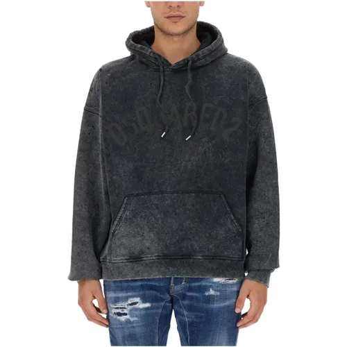 Logo Sweatshirt Regular Fit 100% Baumwolle , Herren, Größe: S - Dsquared2 - Modalova